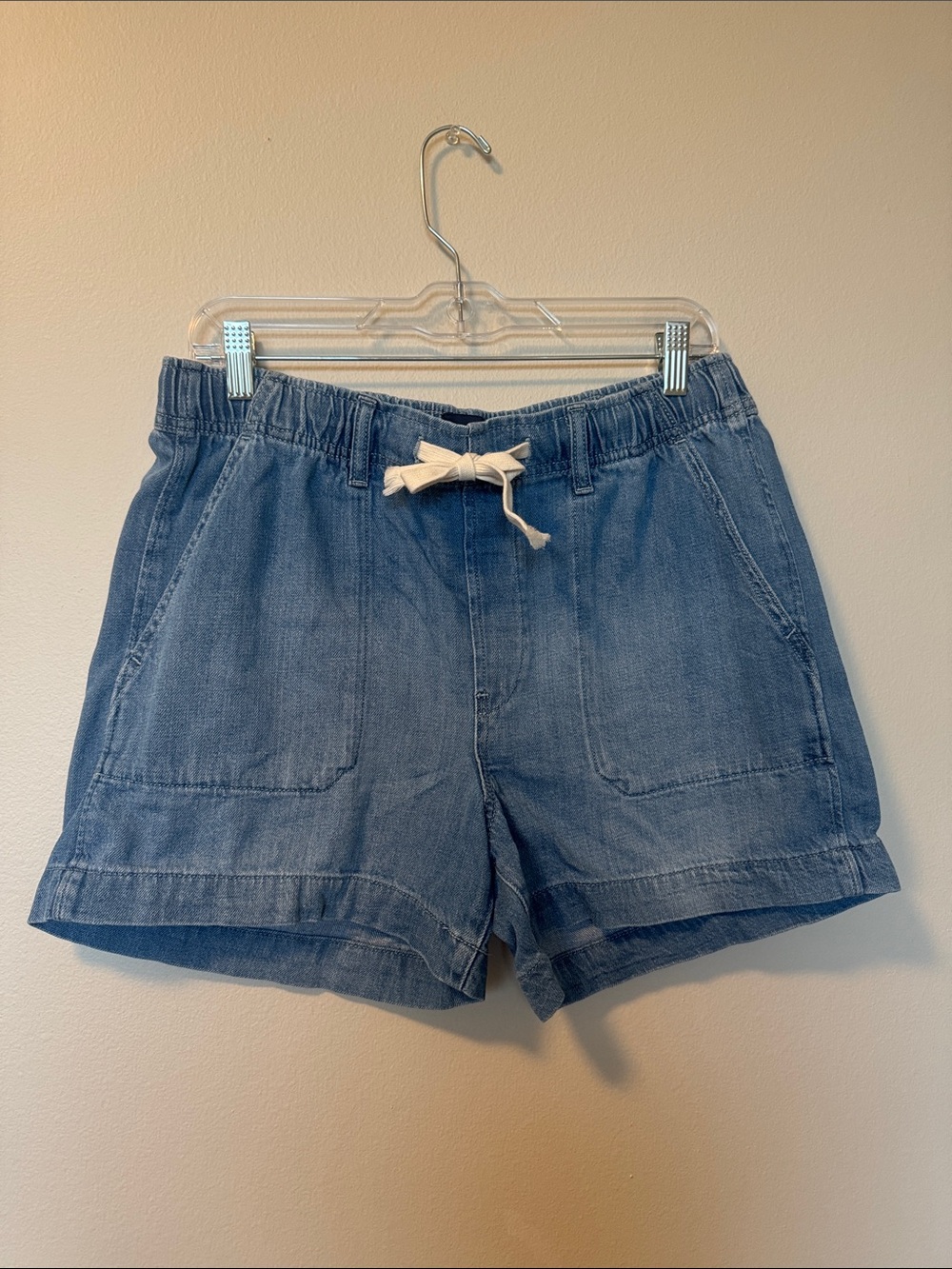 GAP Blue Denim Drawstring Shorts